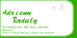 adrienn raduly business card